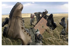 Montaña de los zapatos,
Islas Malvinas.
Mauro Rizzi / La Nación